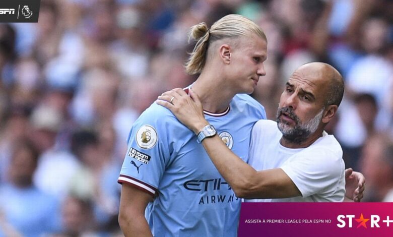 Dor de cabeça no City?  Guardiola explica lesão de Haaland e crava atacante vetado na Champions